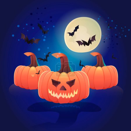 Photo for Halloween holiday, festive pumpkin for the holiday - Royalty Free Image