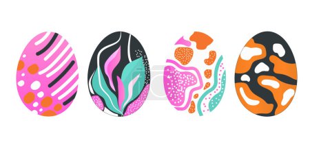 Easter holiday, Easter vector eggs and bunnies