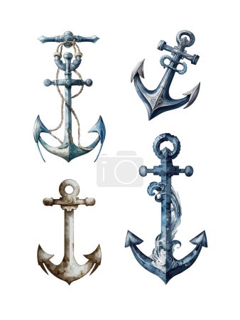 Anchor clipart, isolated vector illustration.