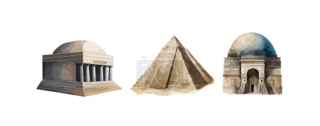 Illustration for Egypt tomb clipart, isolated vector illustration. - Royalty Free Image