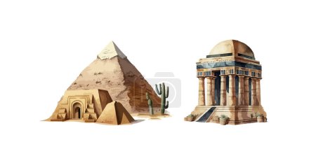 Illustration for Egypt tomb clipart, isolated vector illustration. - Royalty Free Image