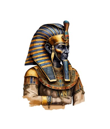 Ilustración de Egipto rey ruinas clipart, ilustración vectorial aislado. - Imagen libre de derechos