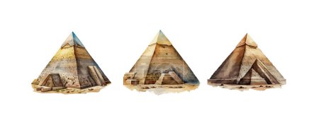Illustration for Ancient egypt pyramid clipart, isolated vector illustration. - Royalty Free Image