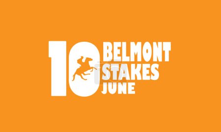 Ilustración de Belmont Stakes diseño de saludo día - Imagen libre de derechos