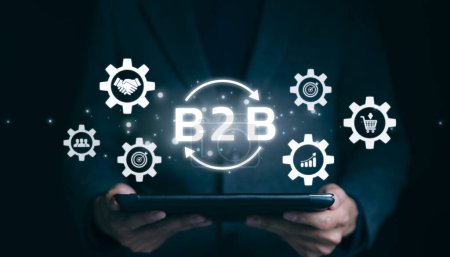 B2B Marketing Concept, Business to Business, e-commerce, ventes institutionnelles, Business Company Commerce Technologie digital Marketing, supply chain, business action plan Stratégie, Optimisation des ventes,