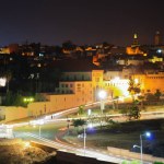 Light trails and historical architecure in Meknes city
