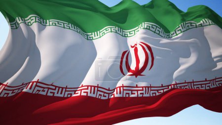 Photo for Iran flag waving in the wind - Royalty Free Image