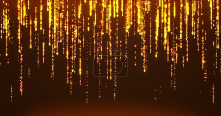 Photo for Golden Triangle Shaped Particles Abstract Background - Royalty Free Image