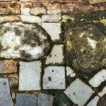 Floor Texture Outside The Garden With The Arrangement And Size Of Rocks Of Different Shapes
