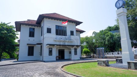 Antiguo edificio Casas Museo del estaño en Muntok City, West Bangka, Indonesia