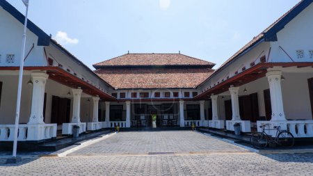 Historischer Altbau, Gästehaus in der Stadt Muntok, West Bangka, Indonesien