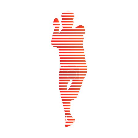 Téléchargez les illustrations : Cricket bowling rapide bowler illustration vectorielle design unique - en licence libre de droit