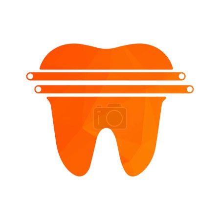 Illustration for Tooth teeth repairing technicians logo design illustration - Royalty Free Image