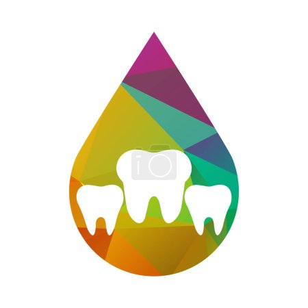 Illustration for Teethes with water drop vector illustration - Royalty Free Image