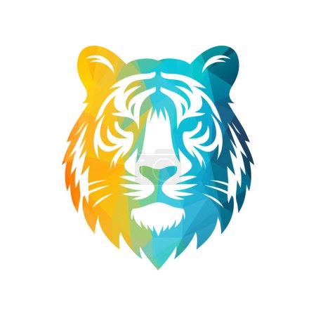 Brüllender Tiger Logo Design Vektor Illustration