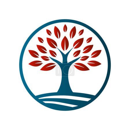 Árbol logo diseño vector ilustración
