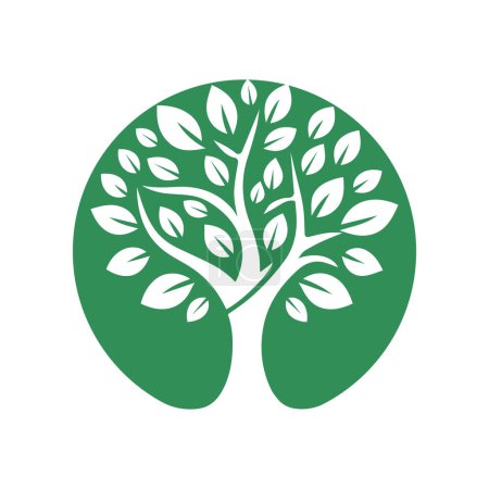 Árbol logo diseño vector ilustración