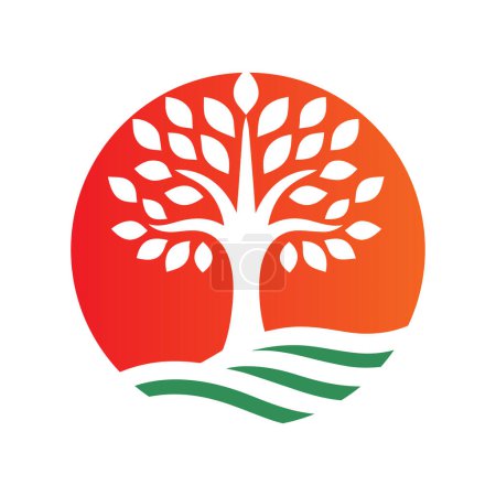 Illustration vectorielle logo arbre