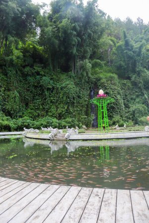 Foto de Una vista interior del taman kemesraan. destino de vacaciones. Malang, indonesia - 10 de abril de 2024 - Imagen libre de derechos