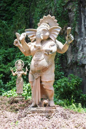 a statue of ganesha in taman kemesraan. malang, indonesia - 10 april 2024