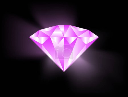 Téléchargez les illustrations : Illustrations de diamants de luxe. vecteur diamant violet - en licence libre de droit
