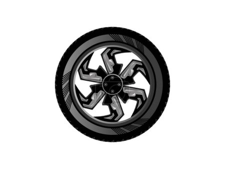 Ilustración de Aleación rueda coche vector ilustraciones - Imagen libre de derechos