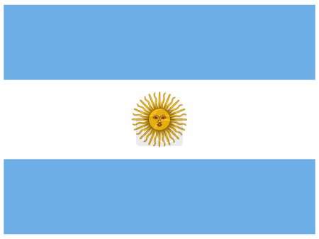 Téléchargez les illustrations : Image vectorielle du drapeau argentin, parfaite pour imprimer sur une bannière - en licence libre de droit