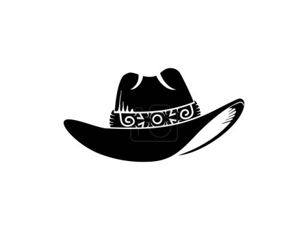 Téléchargez les illustrations : Chapeau de cow-boy de luxe icône vecteur - en licence libre de droit