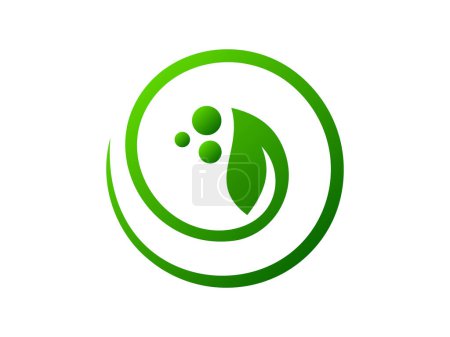 Ilustración de Verde ecológico logotipo vector aislado - Imagen libre de derechos