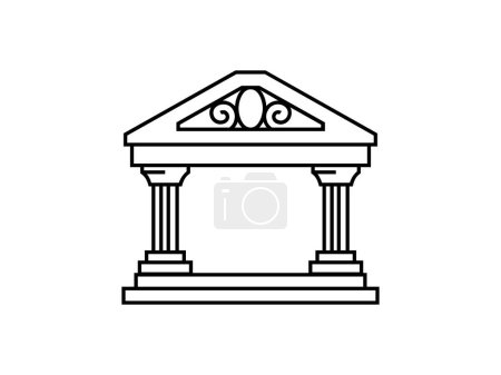Illustration for Vintage building icon. goverment house - Royalty Free Image