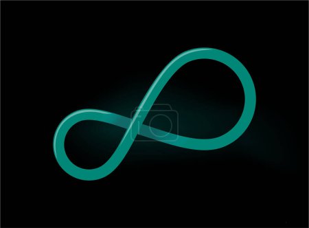 Illustration for Infinity symbols in blue color, vector image - Royalty Free Image