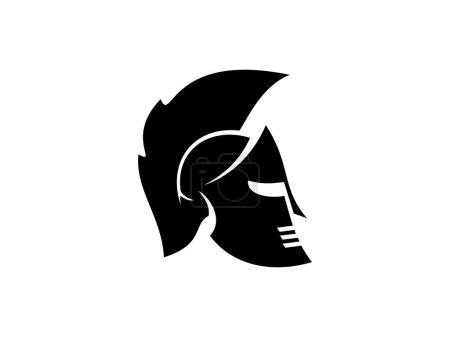 Ilustración de Espartano guerrero casco icono vector - Imagen libre de derechos