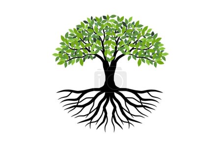 Illustration for Circular tree logo, vector illustration - Royalty Free Image