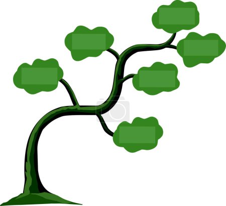 Illustration for Family tree vector, editable image isolated on white. - Royalty Free Image