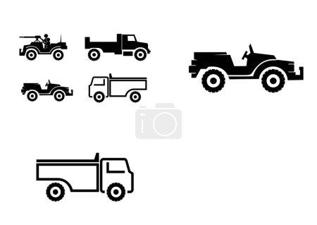 Ilustración de Conjunto de vehículos, ilustración vectorial - Imagen libre de derechos
