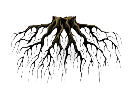 Illustration for Abstract roots logo vector. strong roots concept. - Royalty Free Image