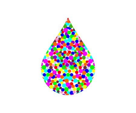 Illustration for Rainbow water dropped logo ideas, vector illustration - Royalty Free Image
