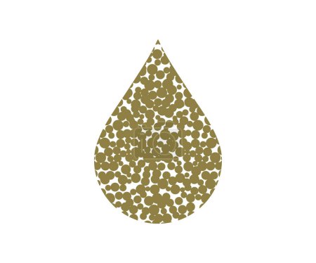 Illustration for Liquid gold icon vector isolated, Abstract liquid logo. - Royalty Free Image