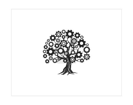 Illustration for Gear tree vector illustration - Royalty Free Image