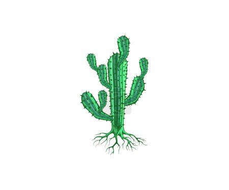 Ilustración de Vector árbol de cactus aislado en blanco - Imagen libre de derechos
