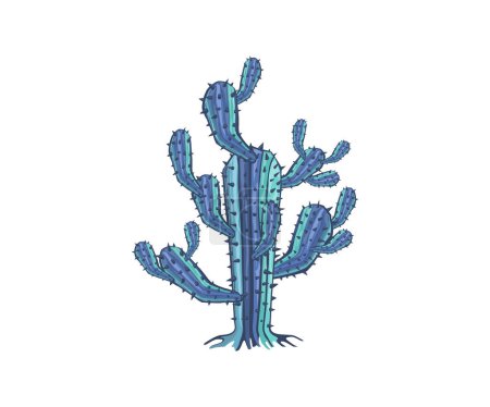Illustration for Wild tree icon, cactus tree vector illustration - Royalty Free Image