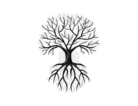 drought tree logo, vector illustration