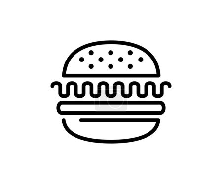 Illustration for Burger icon vector illustration - Royalty Free Image