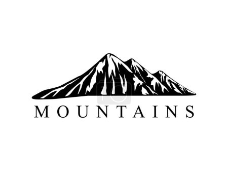 Téléchargez les illustrations : Modèle de logo de montagne vectoriel icône illustration design - en licence libre de droit
