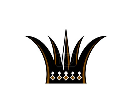 Ilustración de Icono de corona logotipo plantilla vector ilustración - Imagen libre de derechos