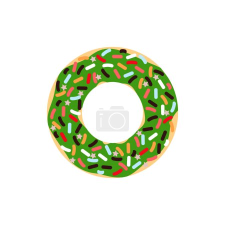 Téléchargez les illustrations : Donut isolé sur fond blanc. - en licence libre de droit