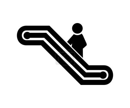 Ilustración de Escalera mecánica icono vector ilustración diseño - Imagen libre de derechos