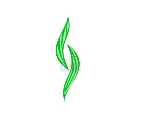 Illustration for Green leaf logo nature ecology vector icon illustration design - Royalty Free Image