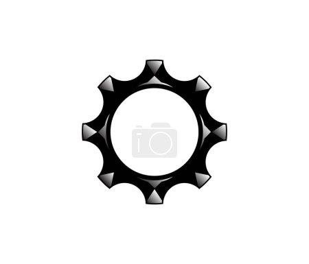 Illustration for Stylized gear icon banner, vector illustration - Royalty Free Image