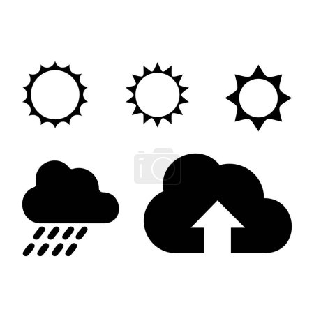Illustration for 2 weather icons sheet isolated on white background... - Royalty Free Image